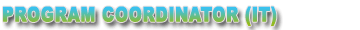 Program Coordinator IT